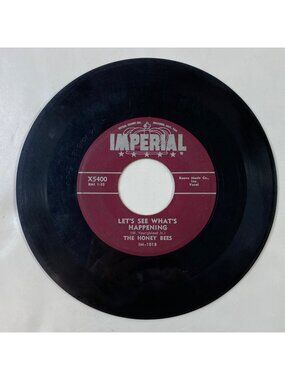 Vintage 45 Rpm Imperial Records The Honey Bees Vinyl Single Collectors Music